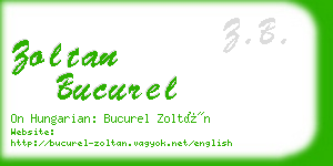 zoltan bucurel business card